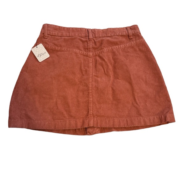 Free People Rusty Orange Mini Skirt NWT Size 6 - Picture 2 of 3